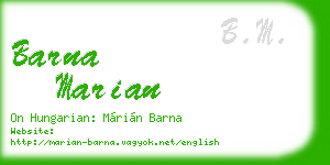 barna marian business card